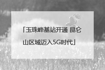 玉珠峰基站开通 昆仑山区域迈入5G时代